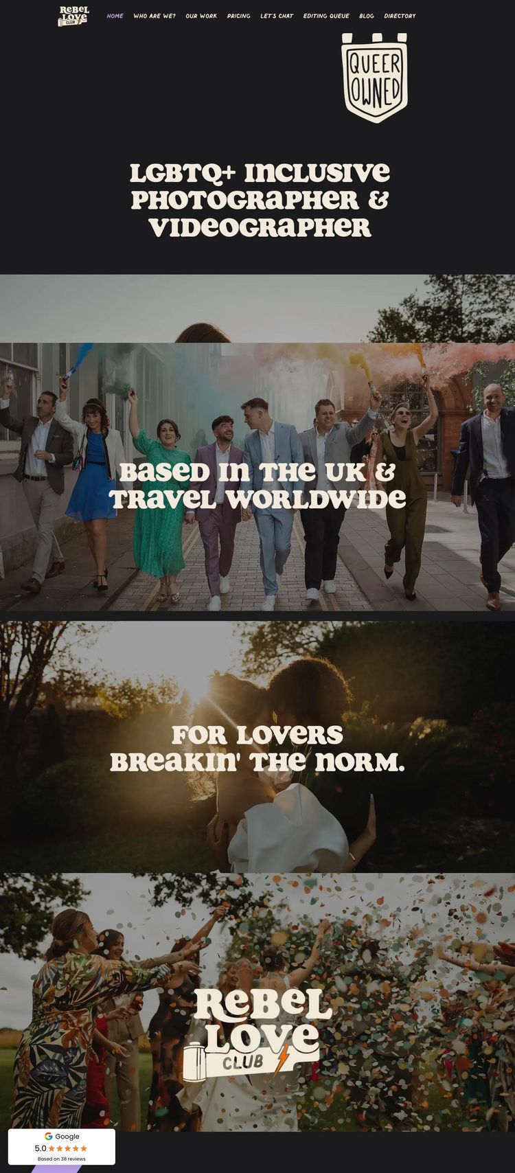 Screenshot 2 of Rebel Love Collective (Example Wix Photography Website)