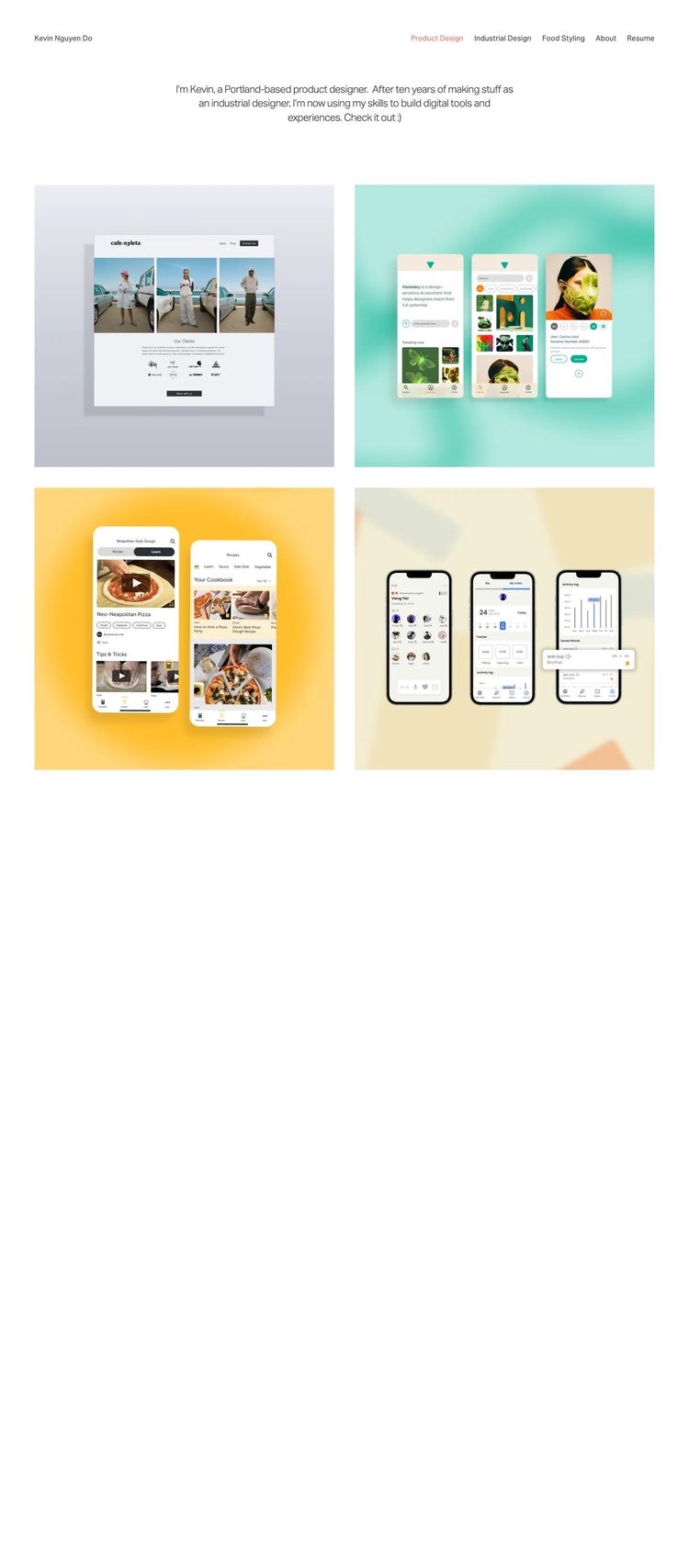 Screenshot 1 of Kevin Nguyen Do (Example Squarespace Resume Website)