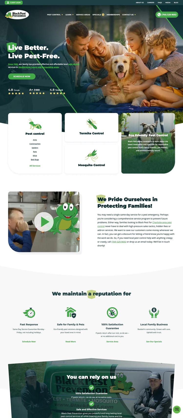 Screenshot 2 of Black Pest (Example undefined Pest Control Website)