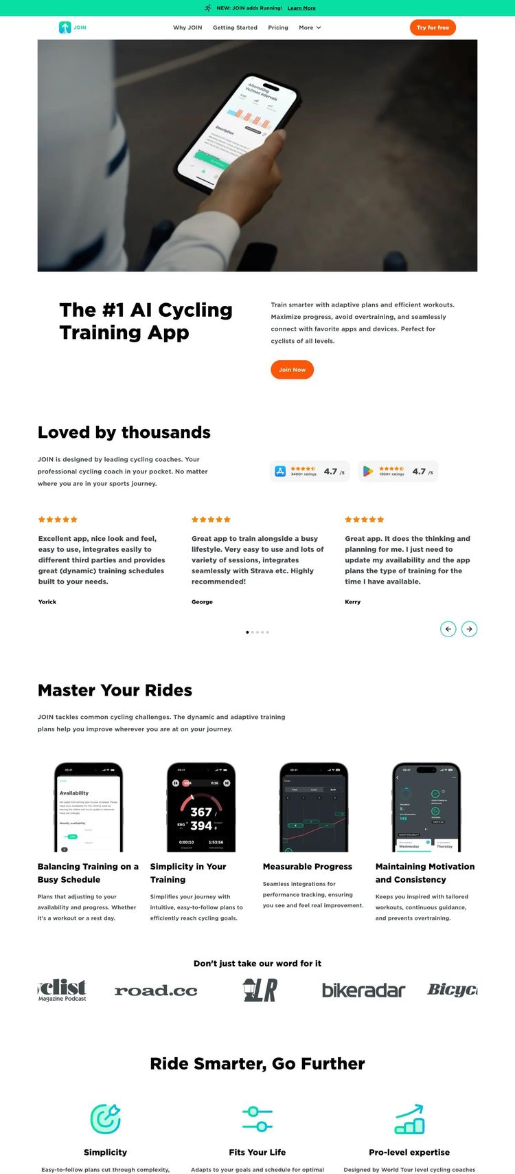 Screenshot 2 of JOIN (Example Framer Mobile App Website)
