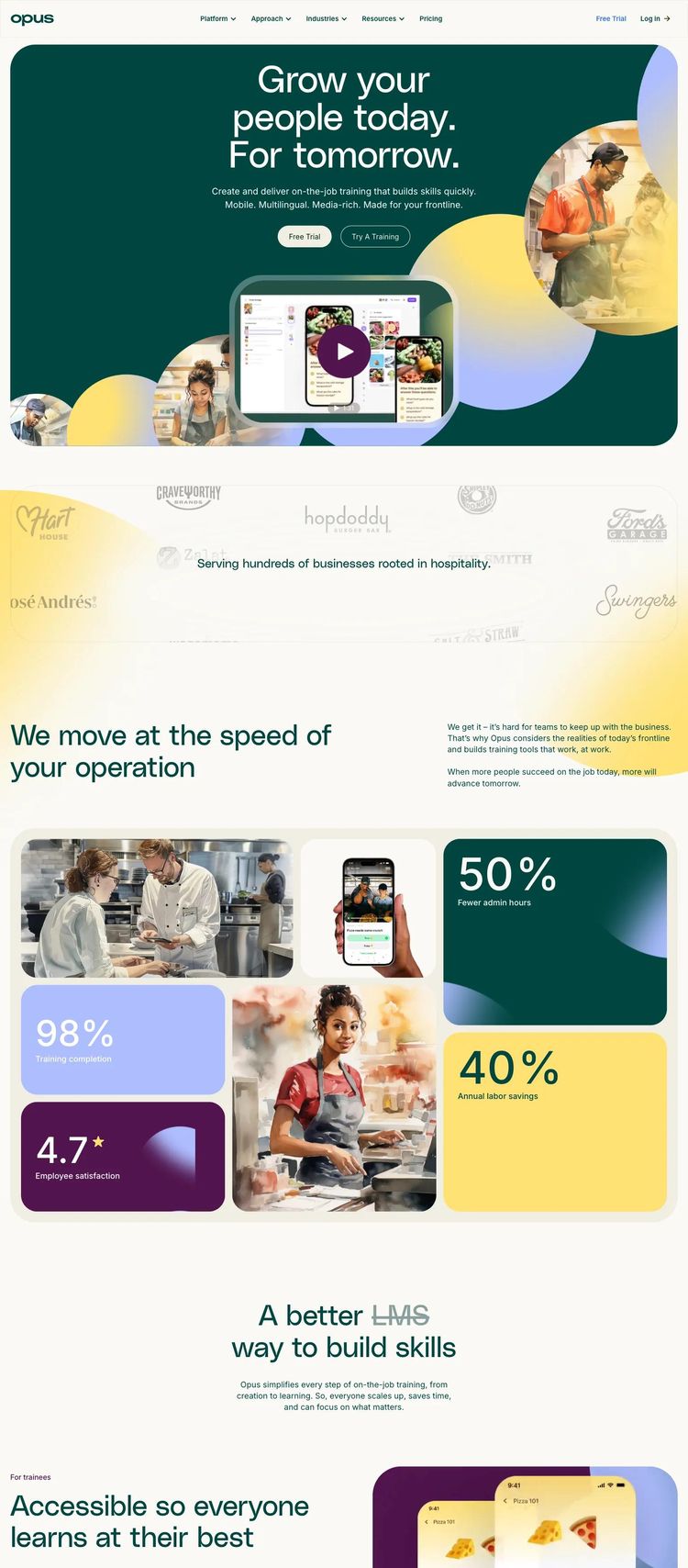 Screenshot 2 of Opus (Example Framer Online Course Creator Website)