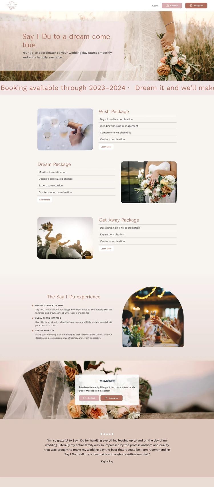 Screenshot 2 of Say I Du (Example Framer Wedding Website)