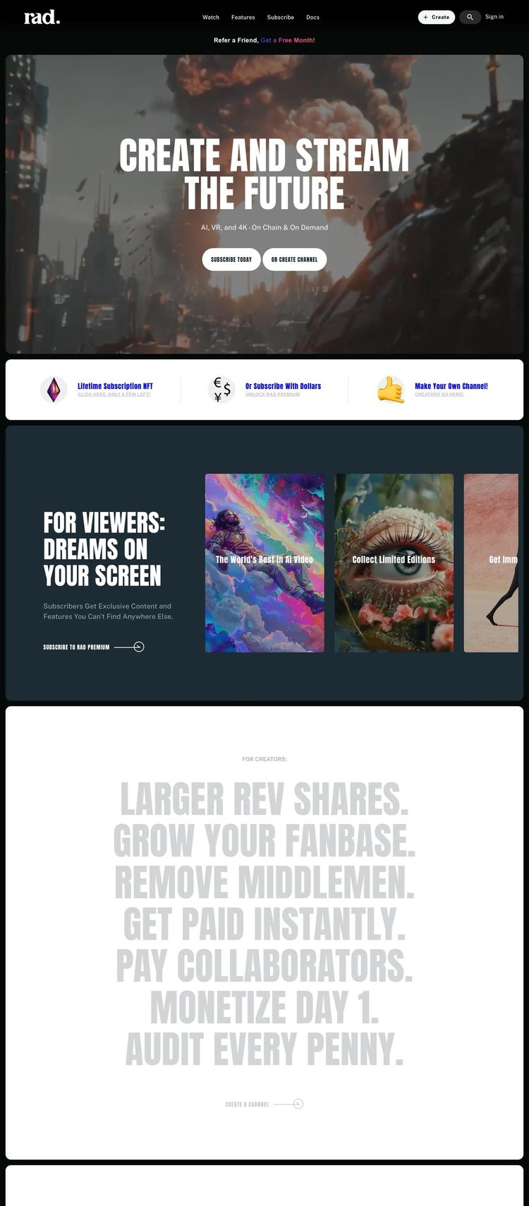 Screenshot 2 of Rad TV (Example Next.js Video Editing Website)