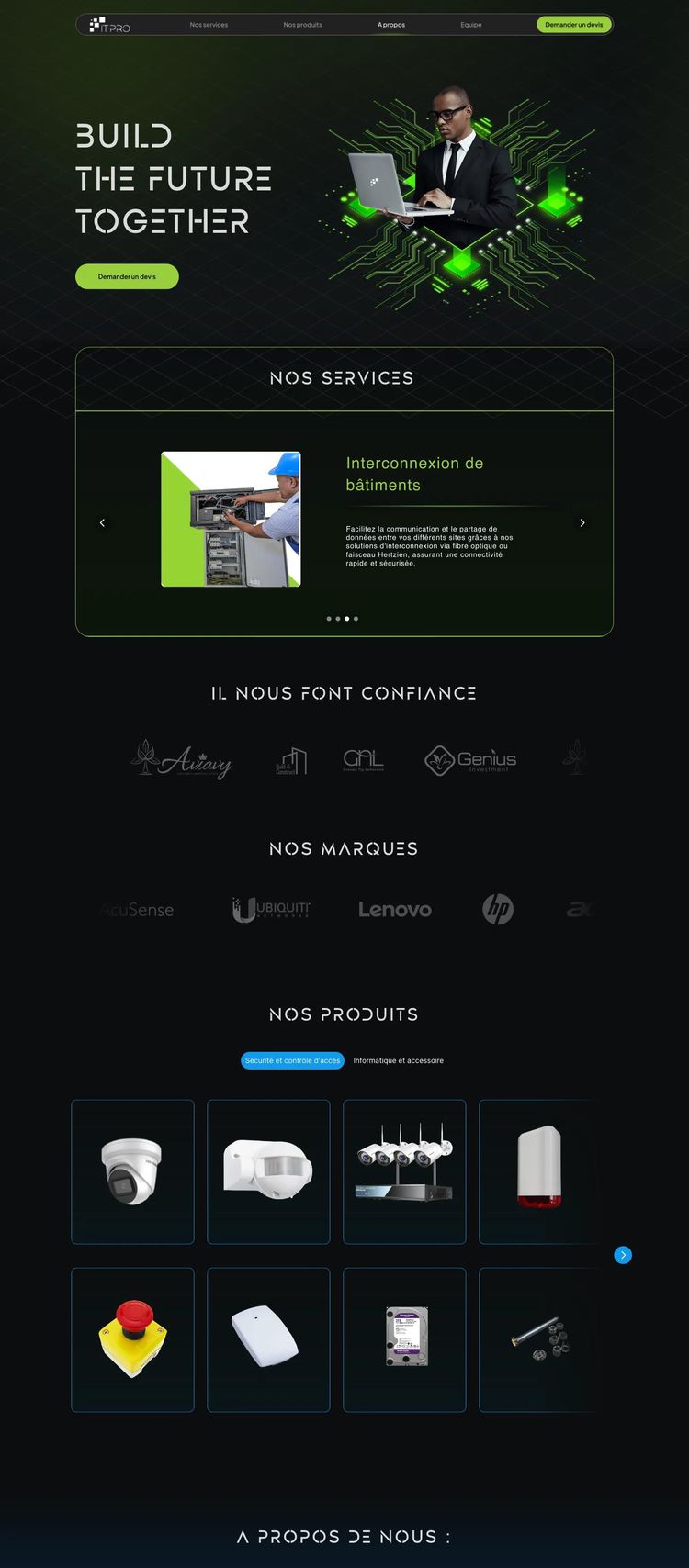 Screenshot 2 of itpro (Example Framer IT Services Website)