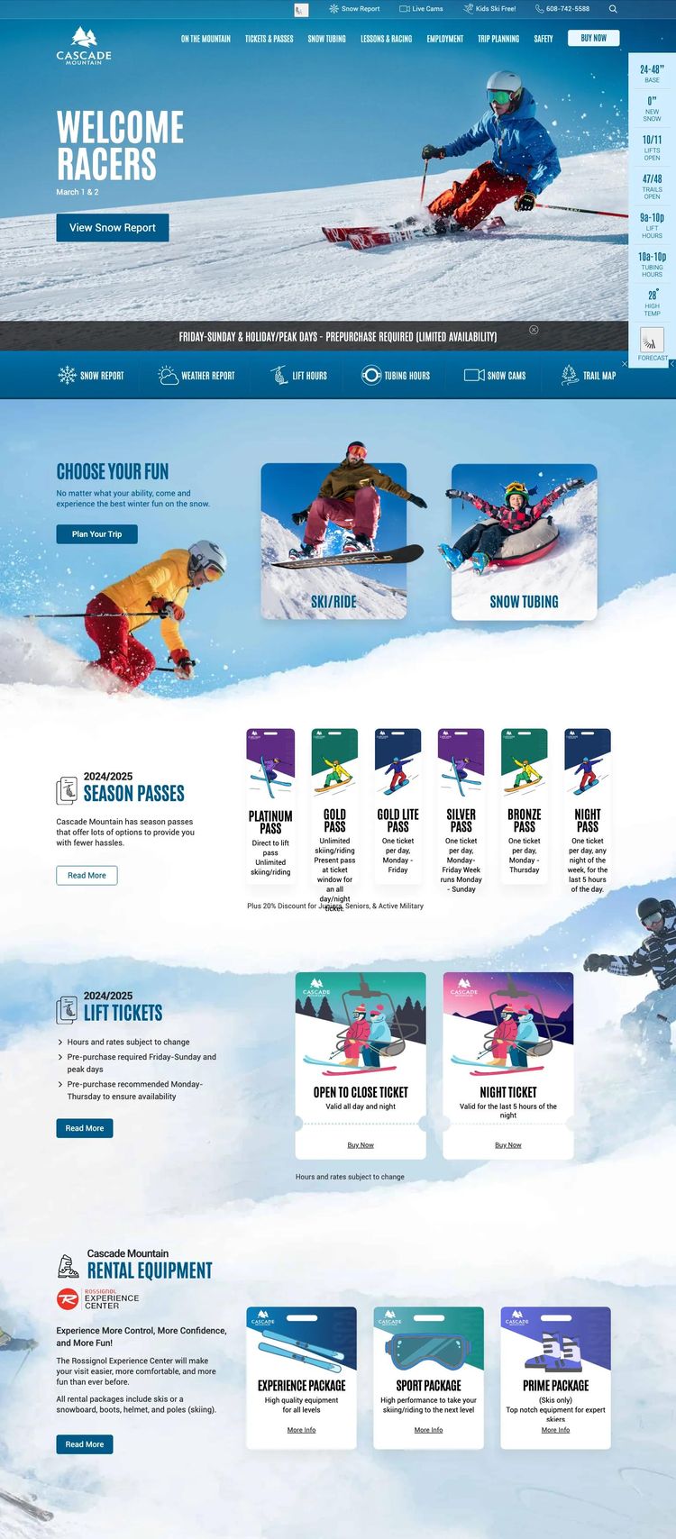 Screenshot 2 of Cascade Mountain (Example WordPress Outdoor Recreation Website)