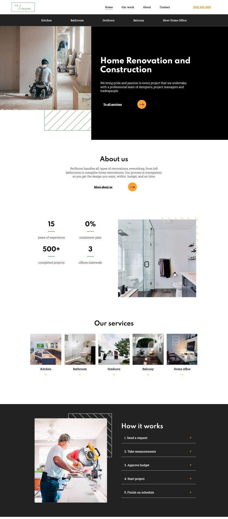 Screenshot 1 of Renovation & Construction Template