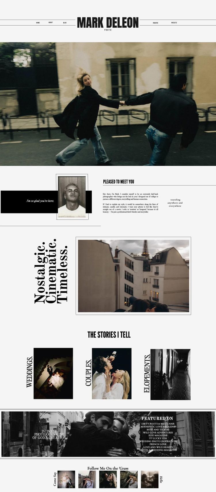 Screenshot 2 of Mark DeLeon Photography (Example undefined Photography Website)