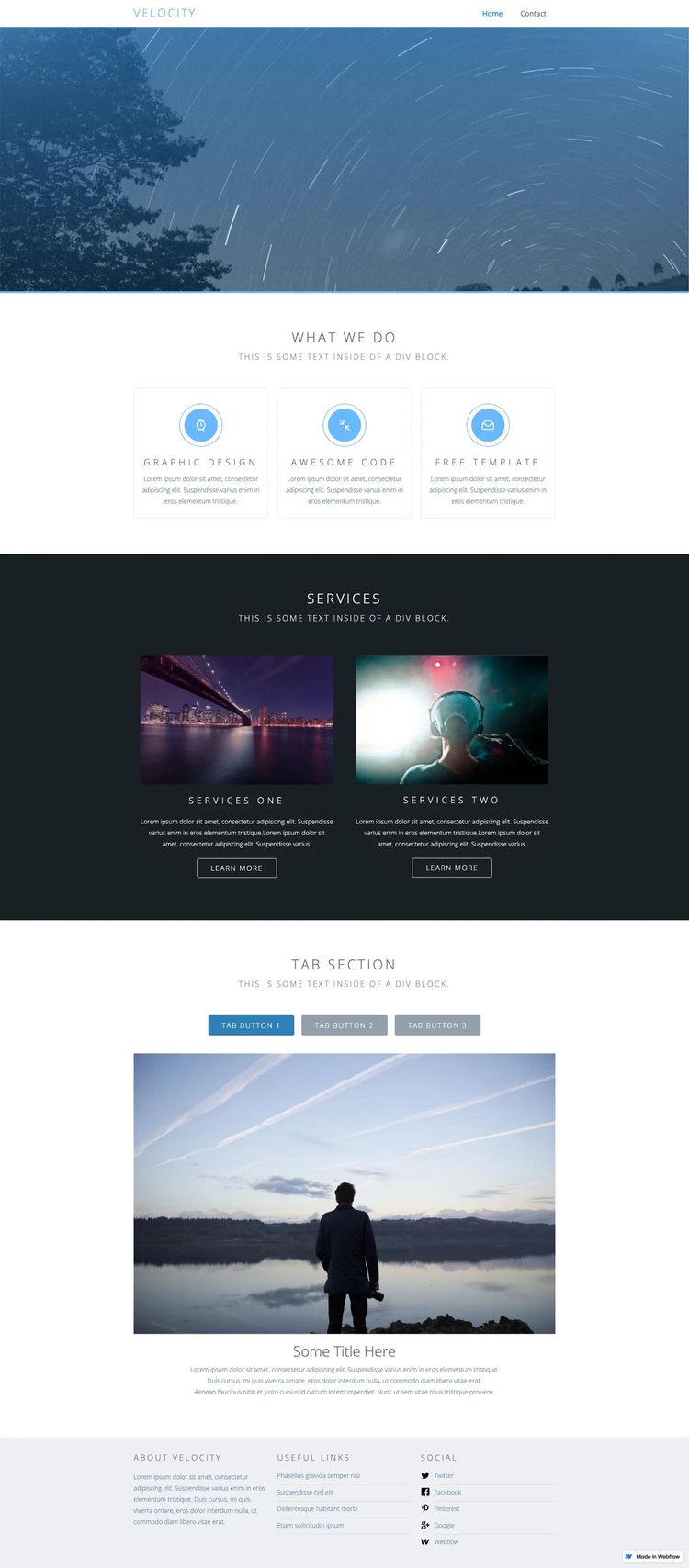 Screenshot 1 of Velocity Template