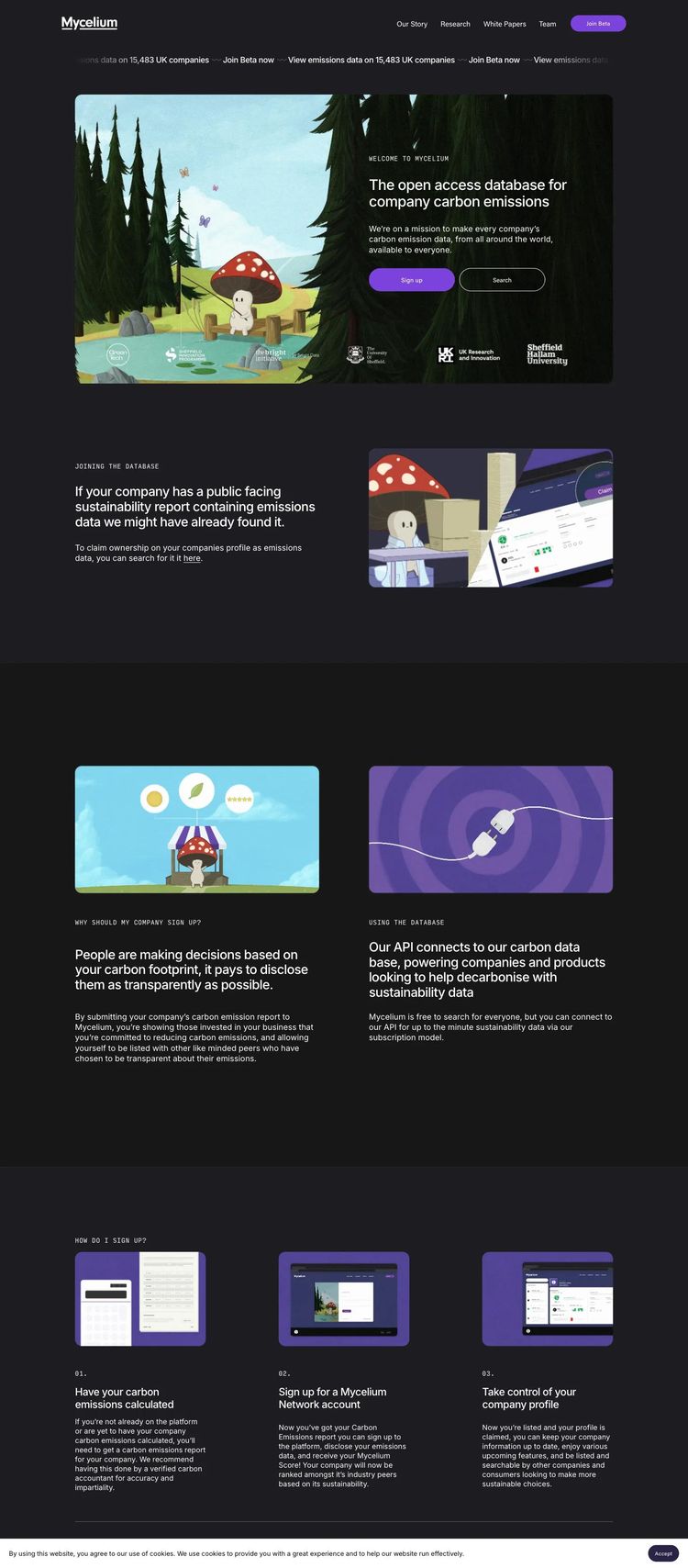 Screenshot 2 of Mycelium (Example Squarespace Recycling Website)