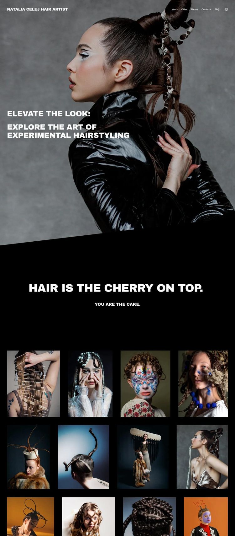 Screenshot 2 of Natalia Celej (Example Squarespace Beauty Salon Website)