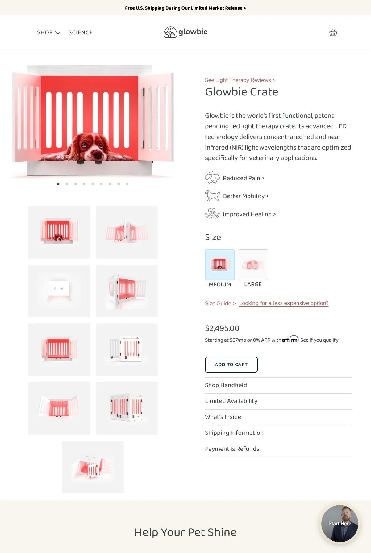 Screenshot 2 of Glowbie (Example Shopify Pet Website)