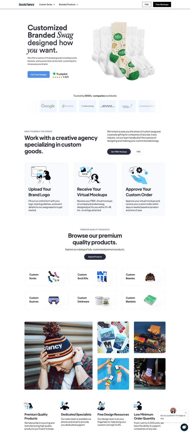 Screenshot 1 of Sock Fancy (Example Shopify Clothing/Fashion Website)