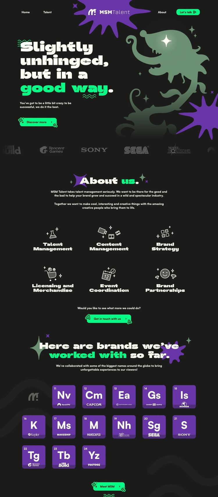 Screenshot 2 of MSM Talent (Example Framer Business Consultant Website)