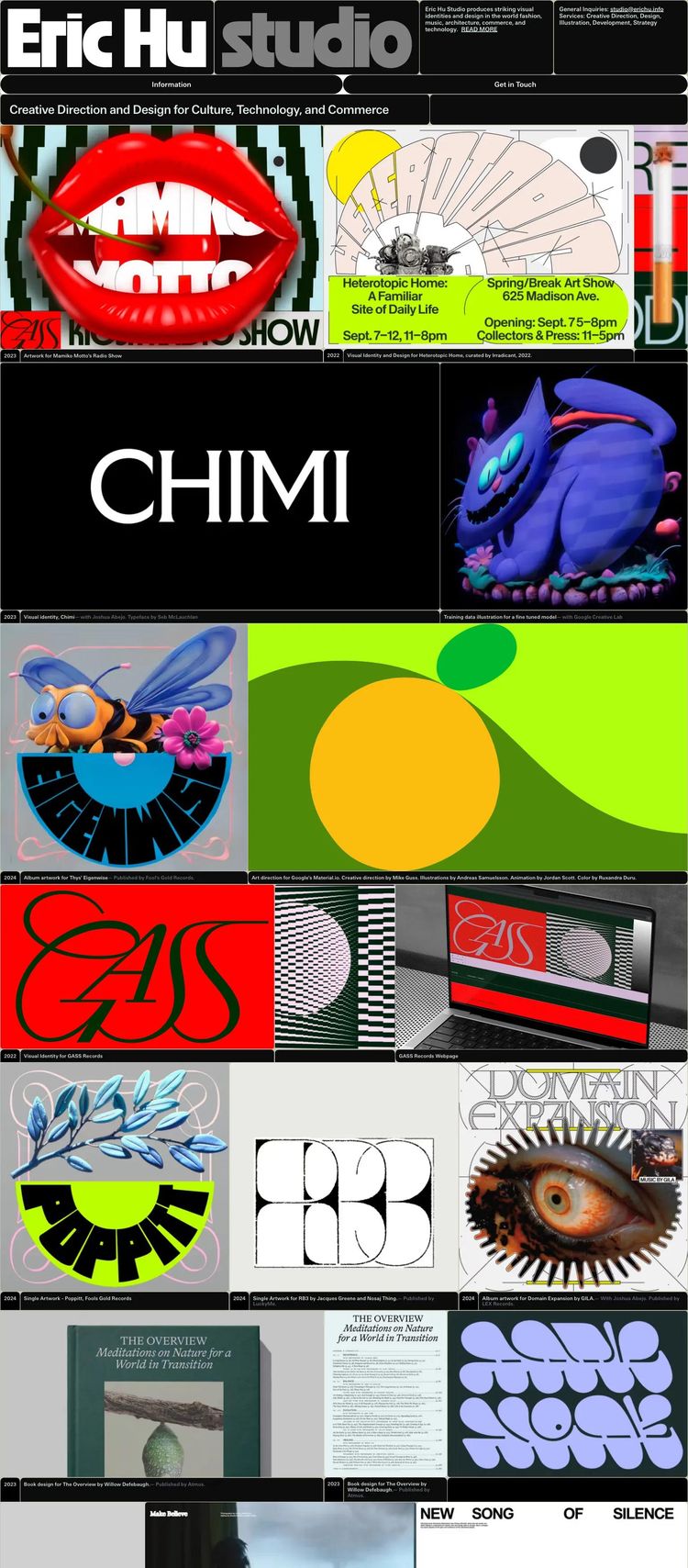 Screenshot 2 of Eric Hu Studio (Example Sanity Design Agency/Studio Website)