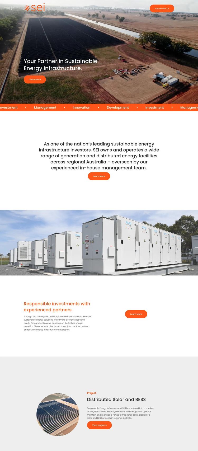 Screenshot 2 of SEI (Example Squarespace Solar Website)