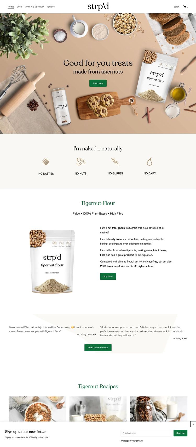 Screenshot 2 of Stripped (Example Squarespace Food and Beverage Website)