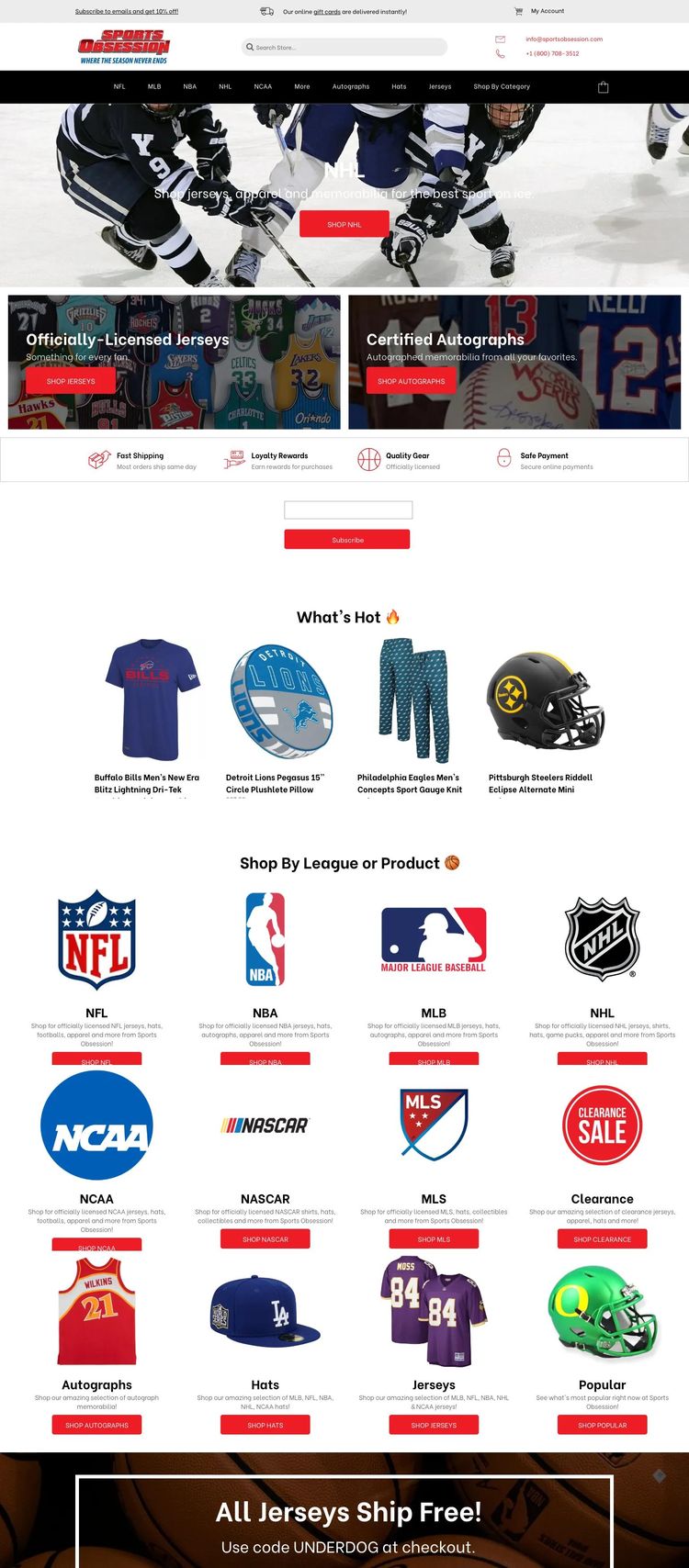 Screenshot 1 of Sports Obsession (Example Duda Sports Club Website)