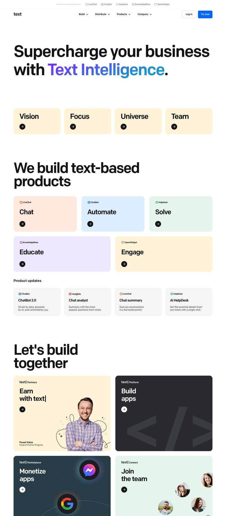 Screenshot 2 of Text (Example Squarespace Software Development Website)
