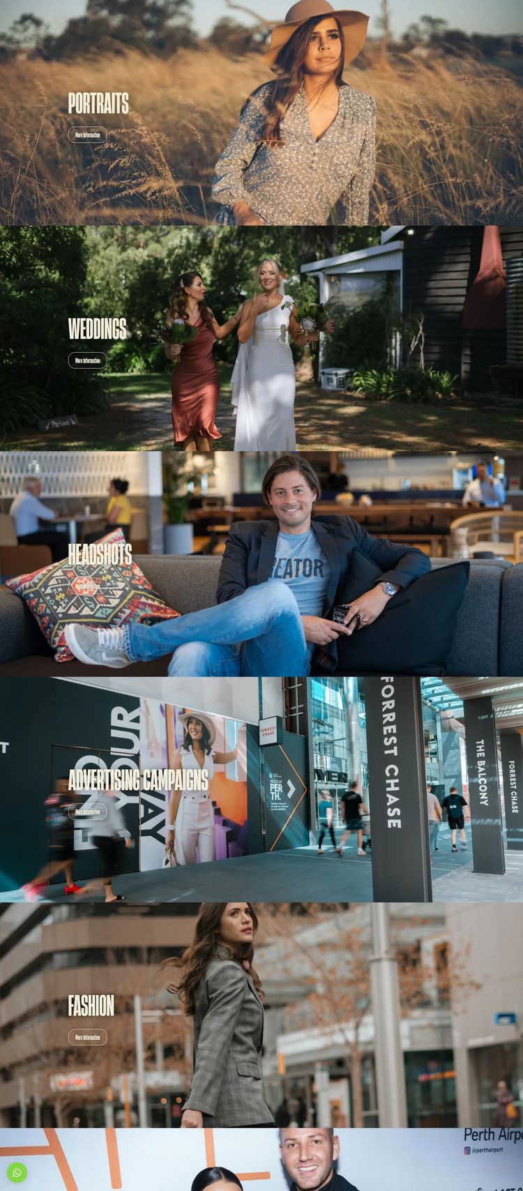 Screenshot 2 of HC Digital Perth (Example WordPress Photography Website)