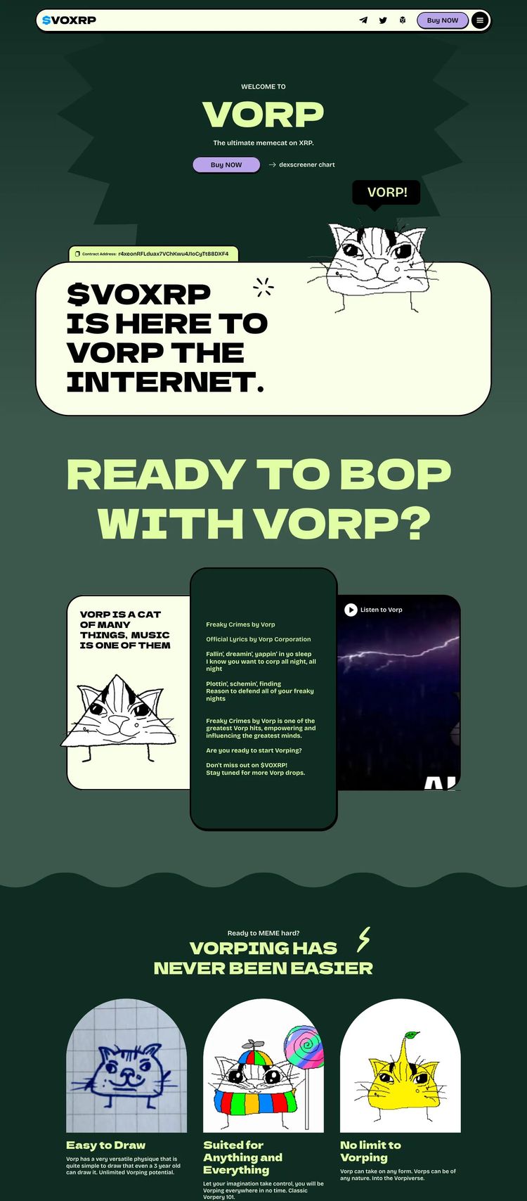 Screenshot 2 of VORP (Example Framer AI and Machine Learning Website)