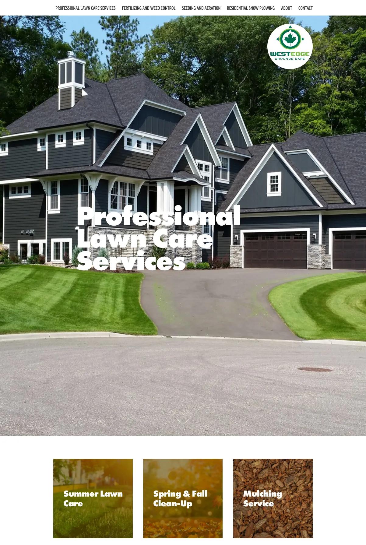 Screenshot 2 of Westedge Grounds Care (Example Squarespace Lawn Care Website)