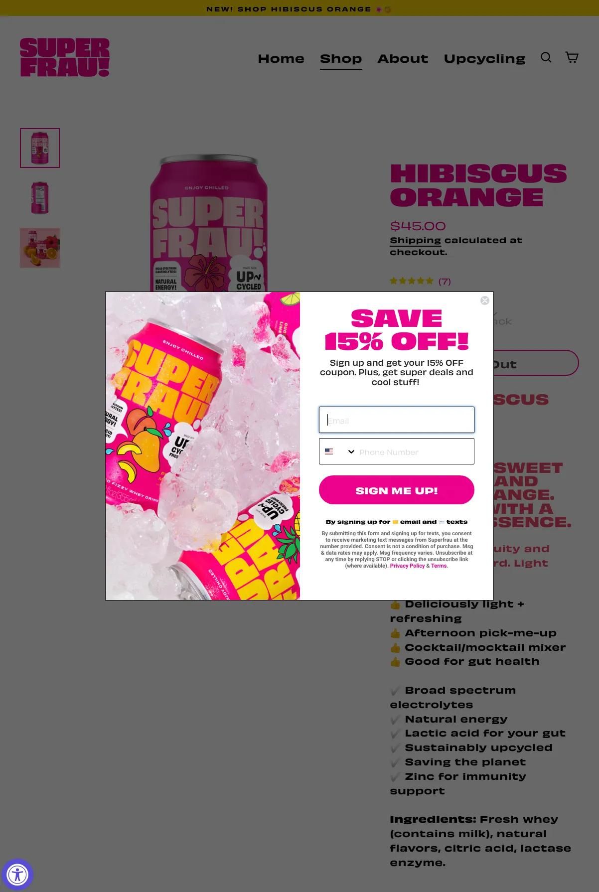 Screenshot 3 of Superfrau (Example Shopify Food and Beverage Website)
