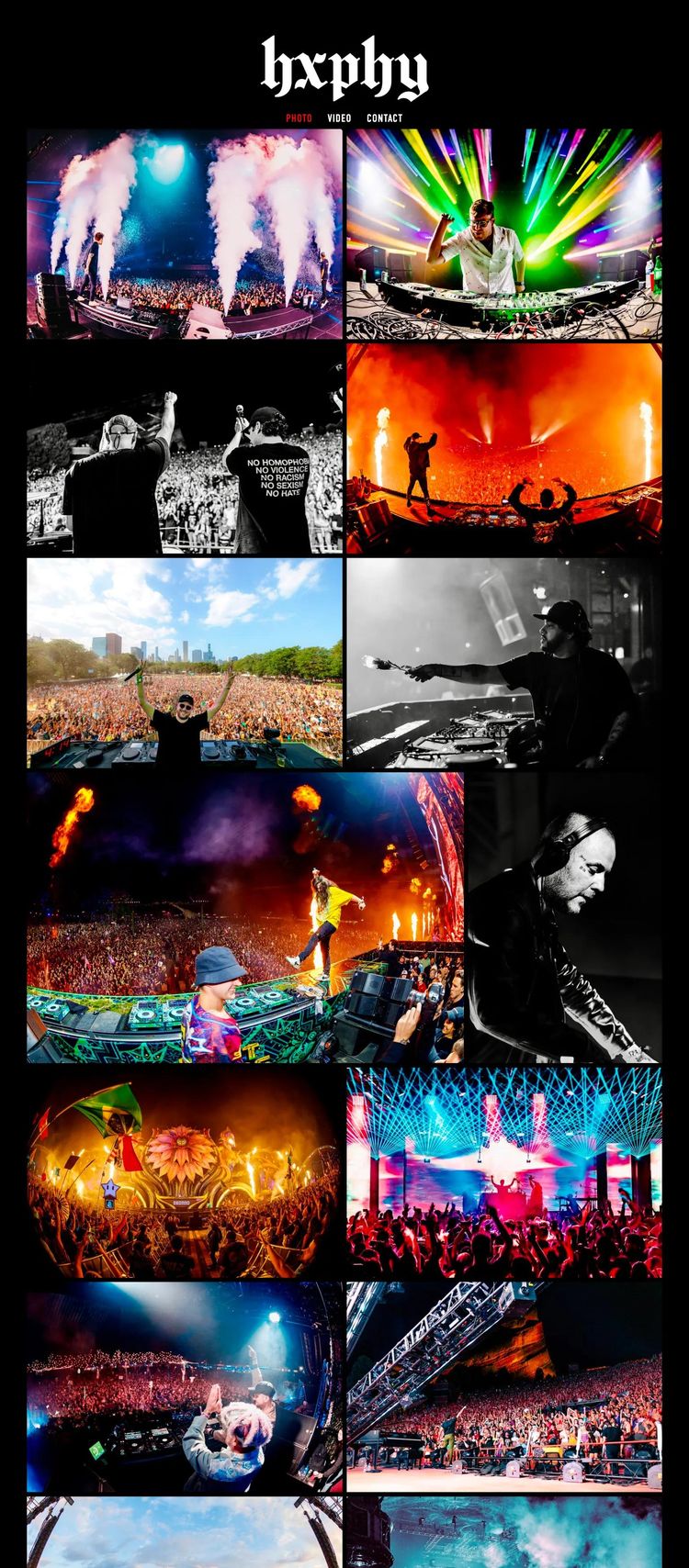 Screenshot 2 of Hxphy (Example Squarespace Videographer Website)