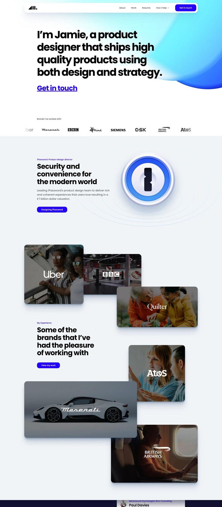 Screenshot 2 of Jamie (Example Framer Design Agency/Studio Website)