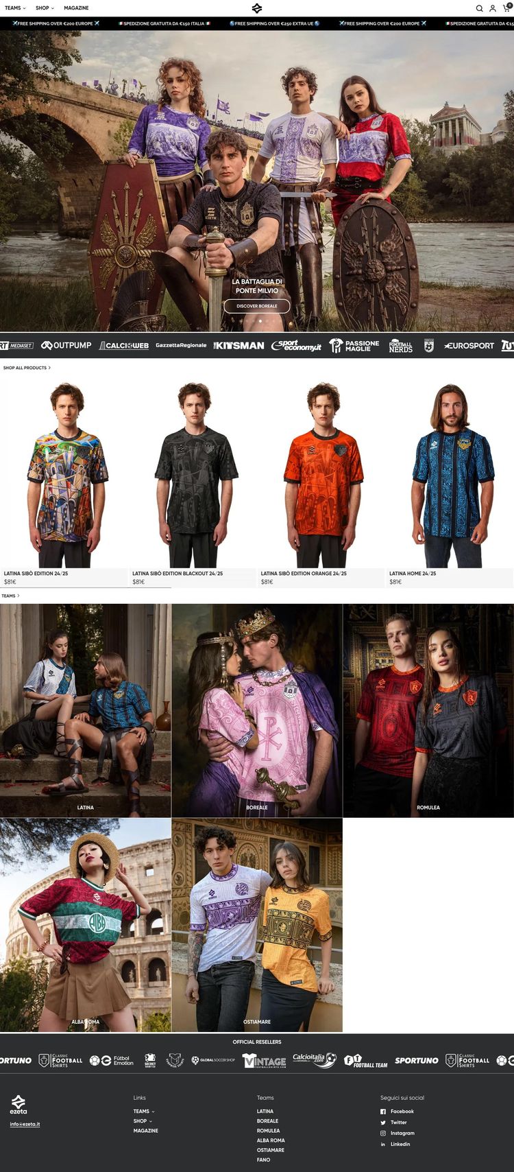 Screenshot 2 of Ezeta (Example Shopify Design Agency/Studio Website)