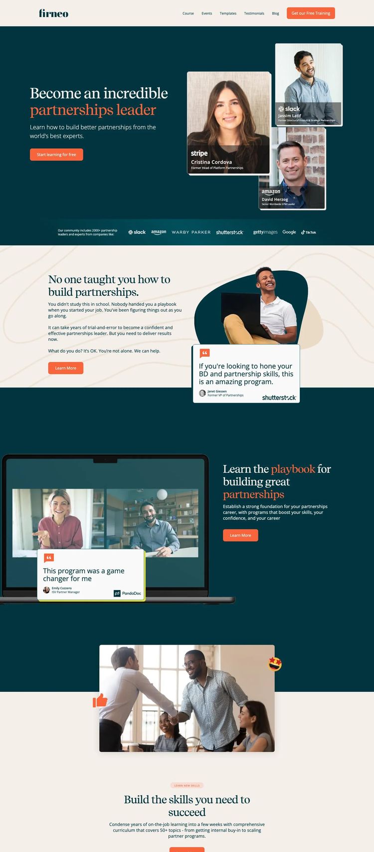 Screenshot 2 of Firneo (Example Webflow Online Course Creator Website)