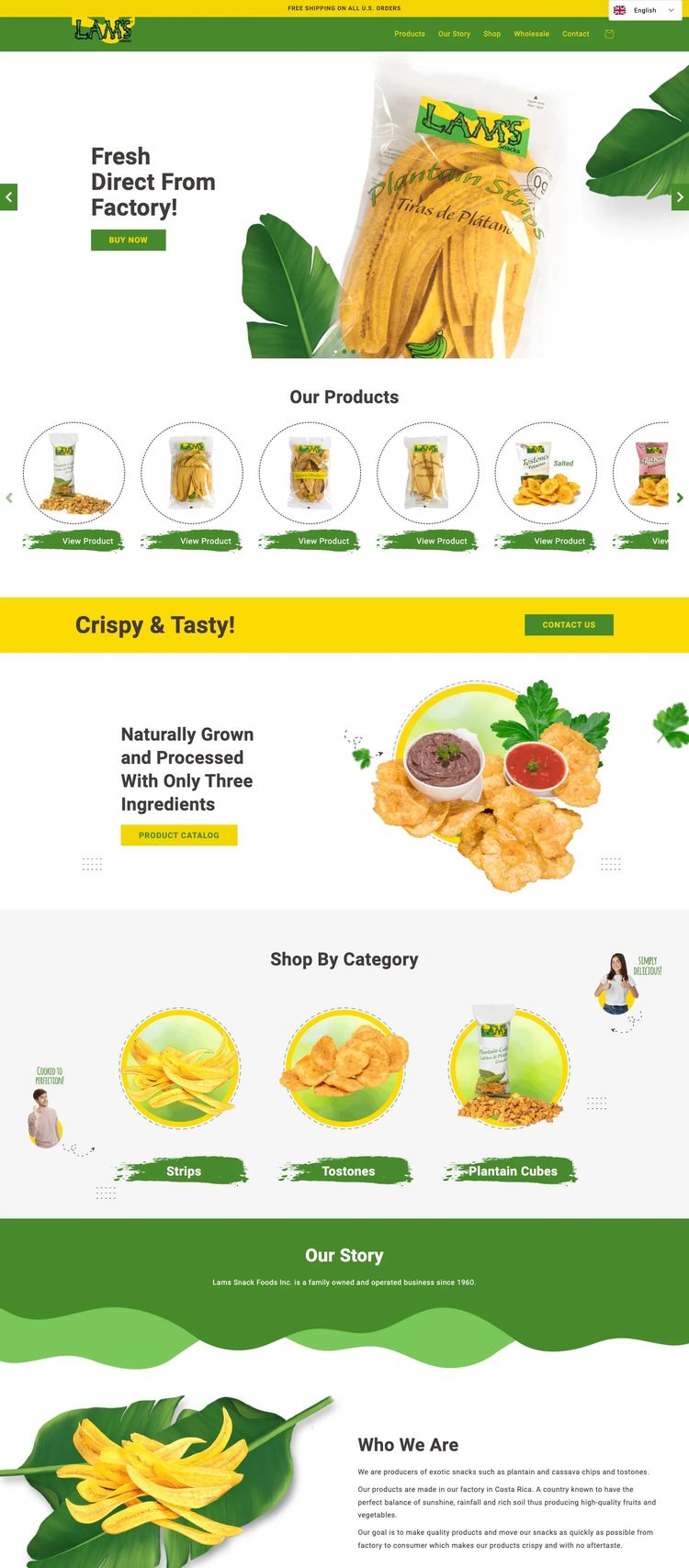 Screenshot 2 of LAM Snacks (Example Shopify Food and Beverage Website)