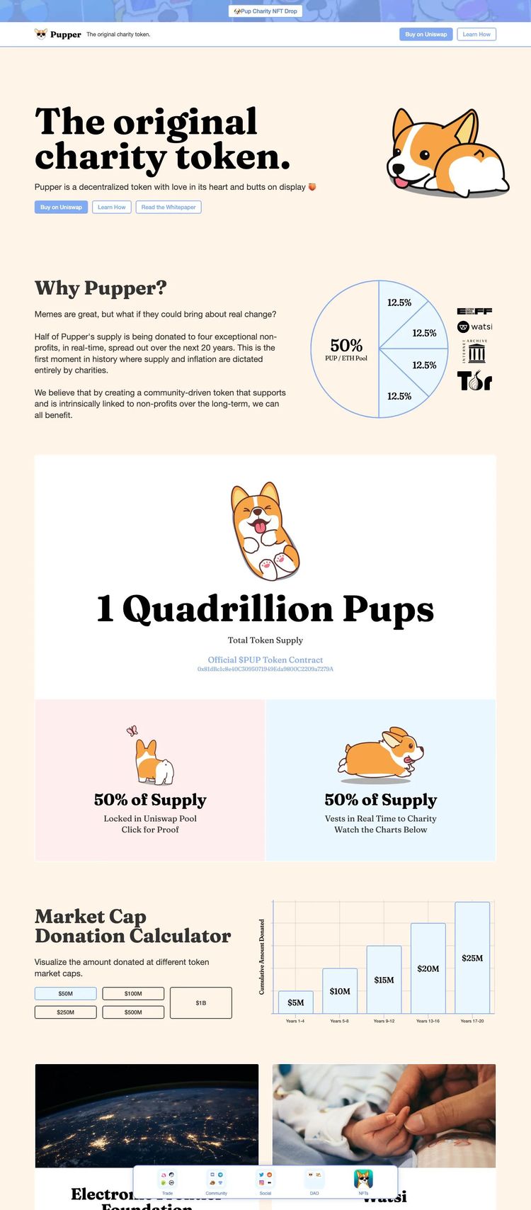 Screenshot 2 of Pupper (Example Webflow Cryptocurrency Website)
