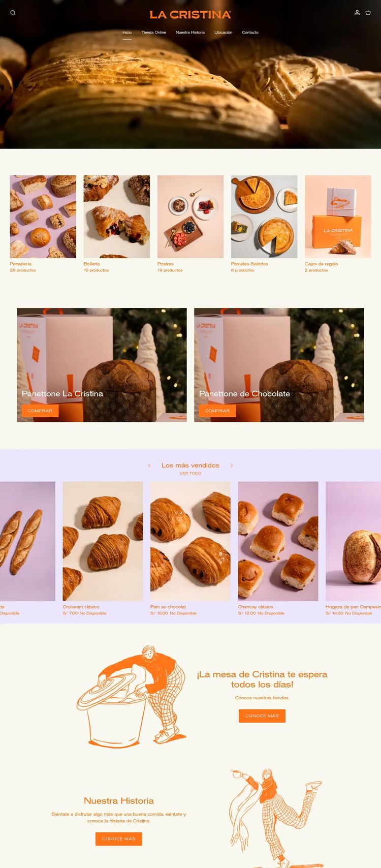 Screenshot 2 of La Cristina (Example Shopify Bakery Website)