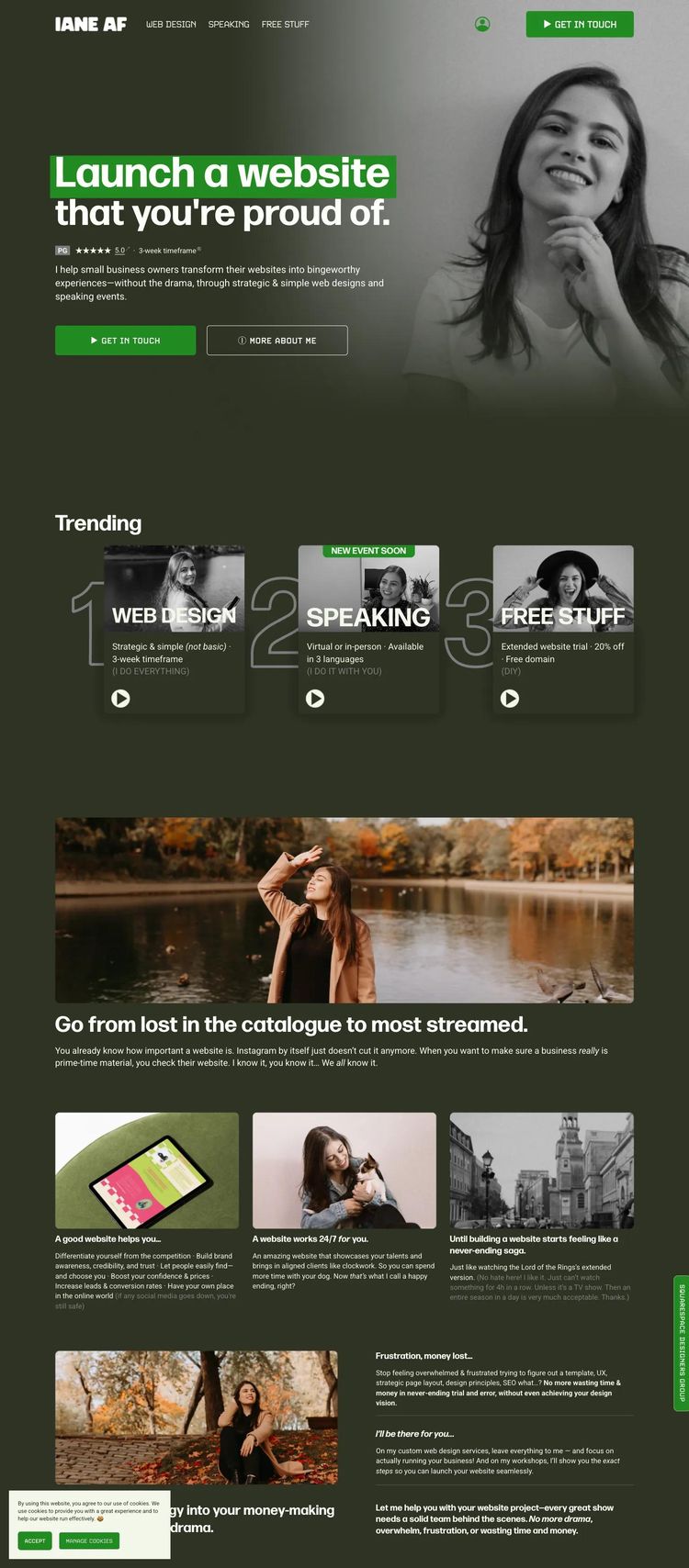 Screenshot 2 of Squarespace Designers Group (Example Squarespace Design Agency/Studio Website)