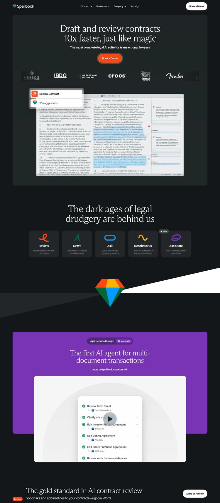 Screenshot 2 of Spellbook (Example Webflow Law Firm Website)