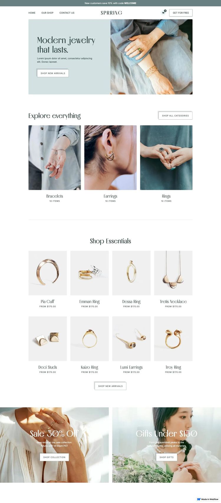 Screenshot 1 of Sprring Template