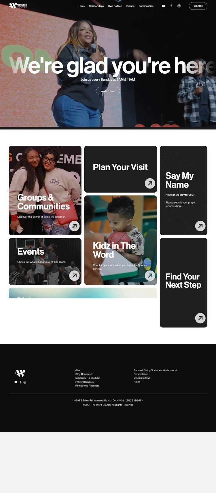 Screenshot 2 of The Word Church (Example Squarespace Church/Religious Organization Website)