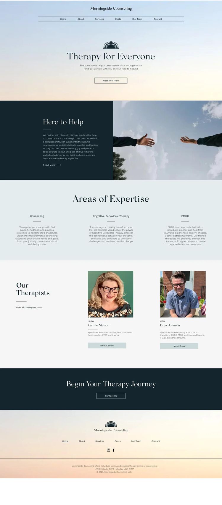 Screenshot 2 of Morningside Counseling (Example Wix Therapist Website)