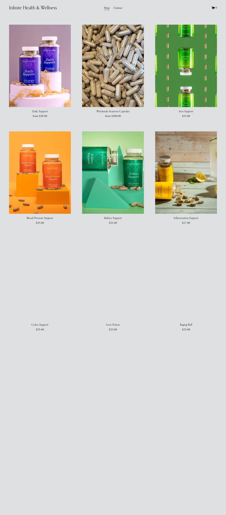 Screenshot 2 of Infinite Health & Wellness (Example Squarespace Alternative Medicine Website)