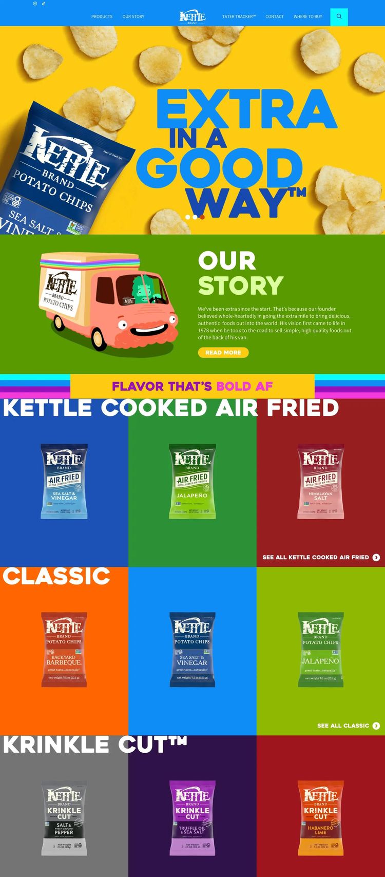 Screenshot 2 of Kettle Brand (Example WordPress Food and Beverage Website)