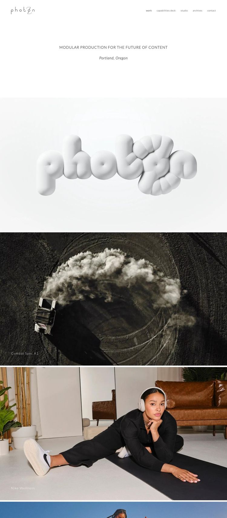 Screenshot 2 of Photon Studio (Example Squarespace Videographer Website)