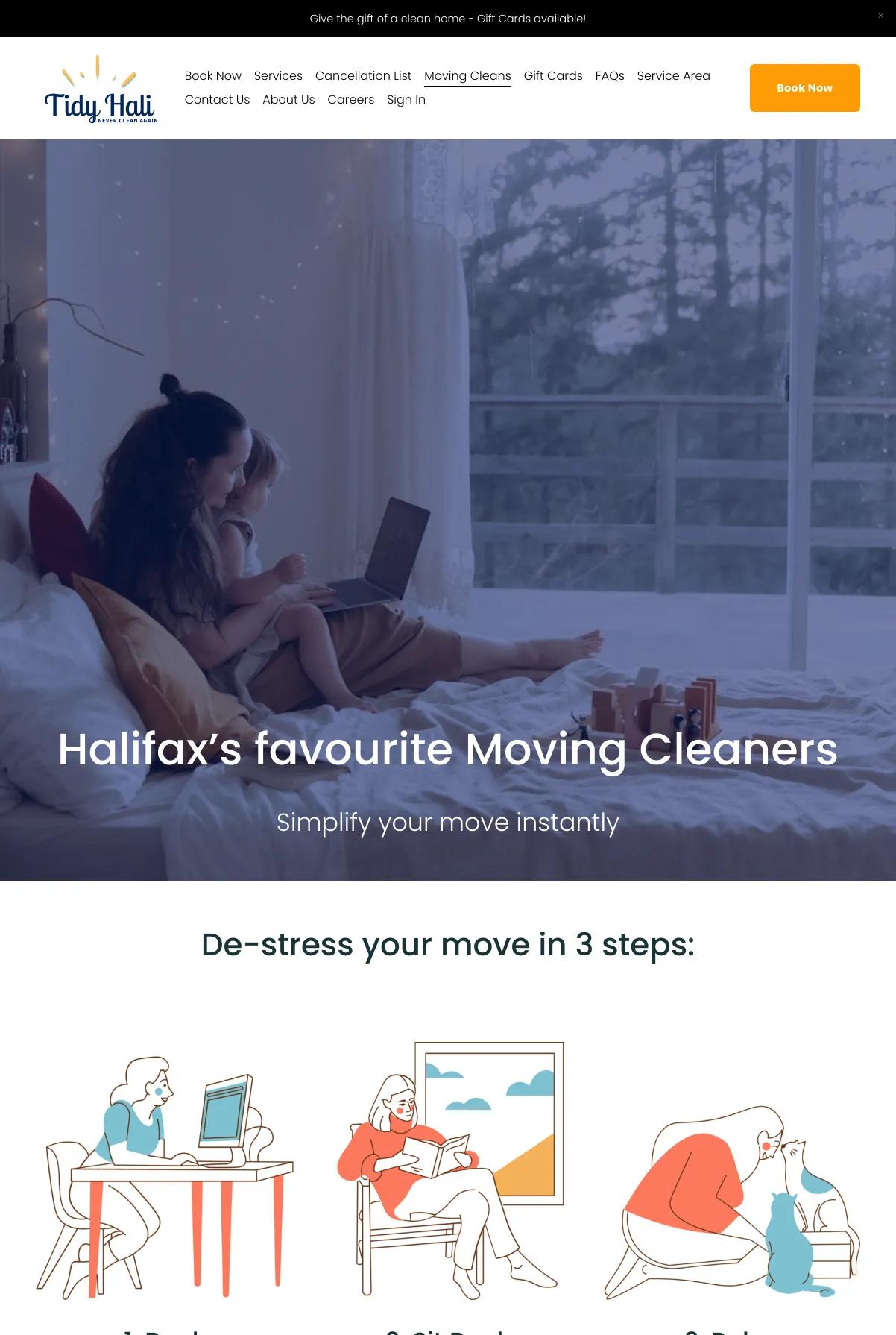 Screenshot 3 of Tidy Hali (Example Squarespace Cleaning Services Website)