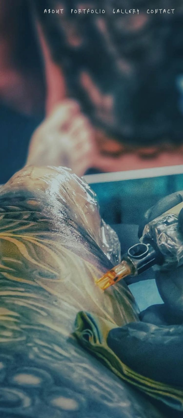 Screenshot 1 of Sacred Arts (Example Squarespace Tattoo Artist/Studio Website)