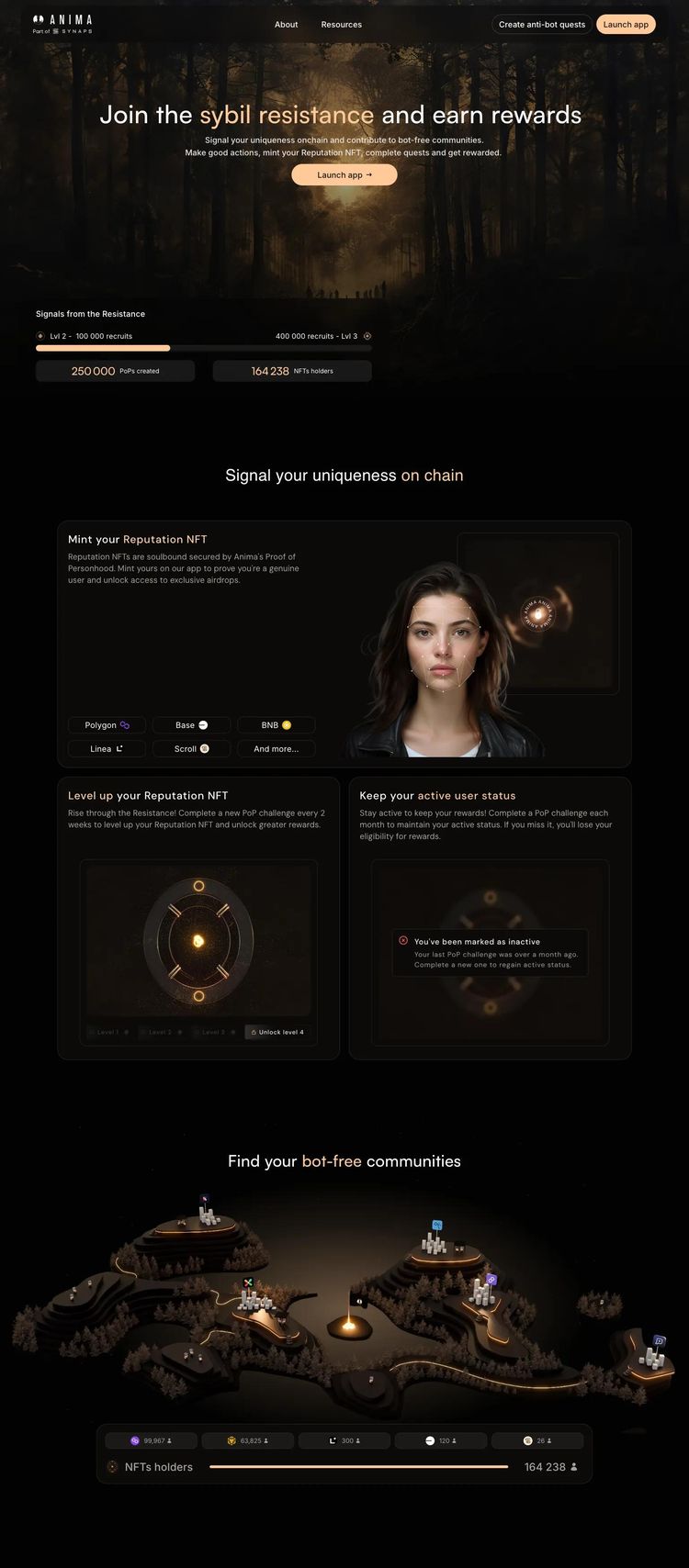 Screenshot 2 of Anima (Example Framer AI and Machine Learning Website)