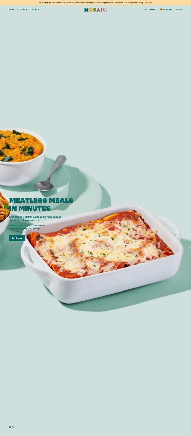 Screenshot 1 of Mosaic Foods (Example Shopify Snacks Website)