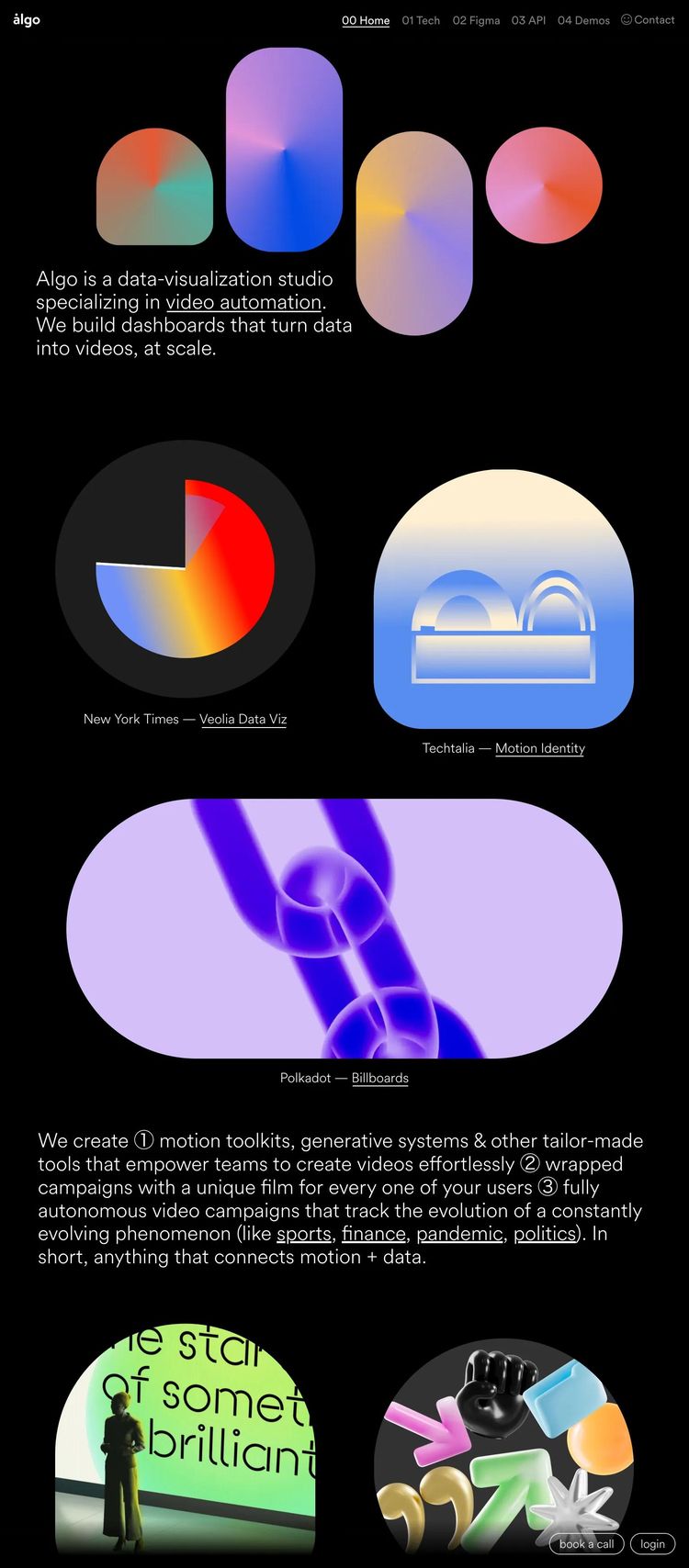 Screenshot 2 of Algo (Example Framer AI and Machine Learning Website)