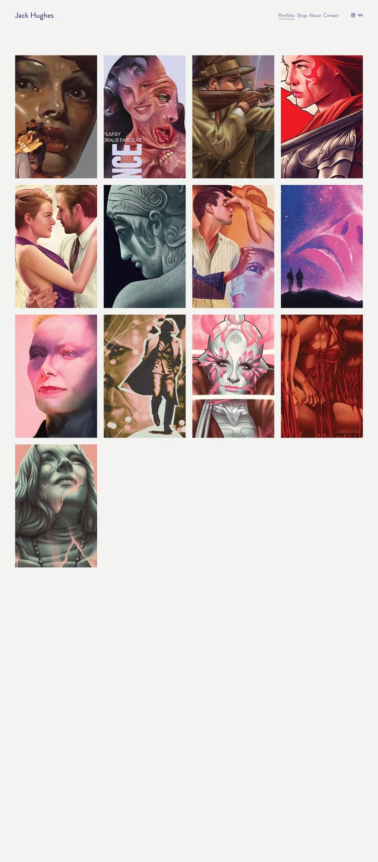 Screenshot 2 of Jack Hughes (Example Squarespace Artist Website)