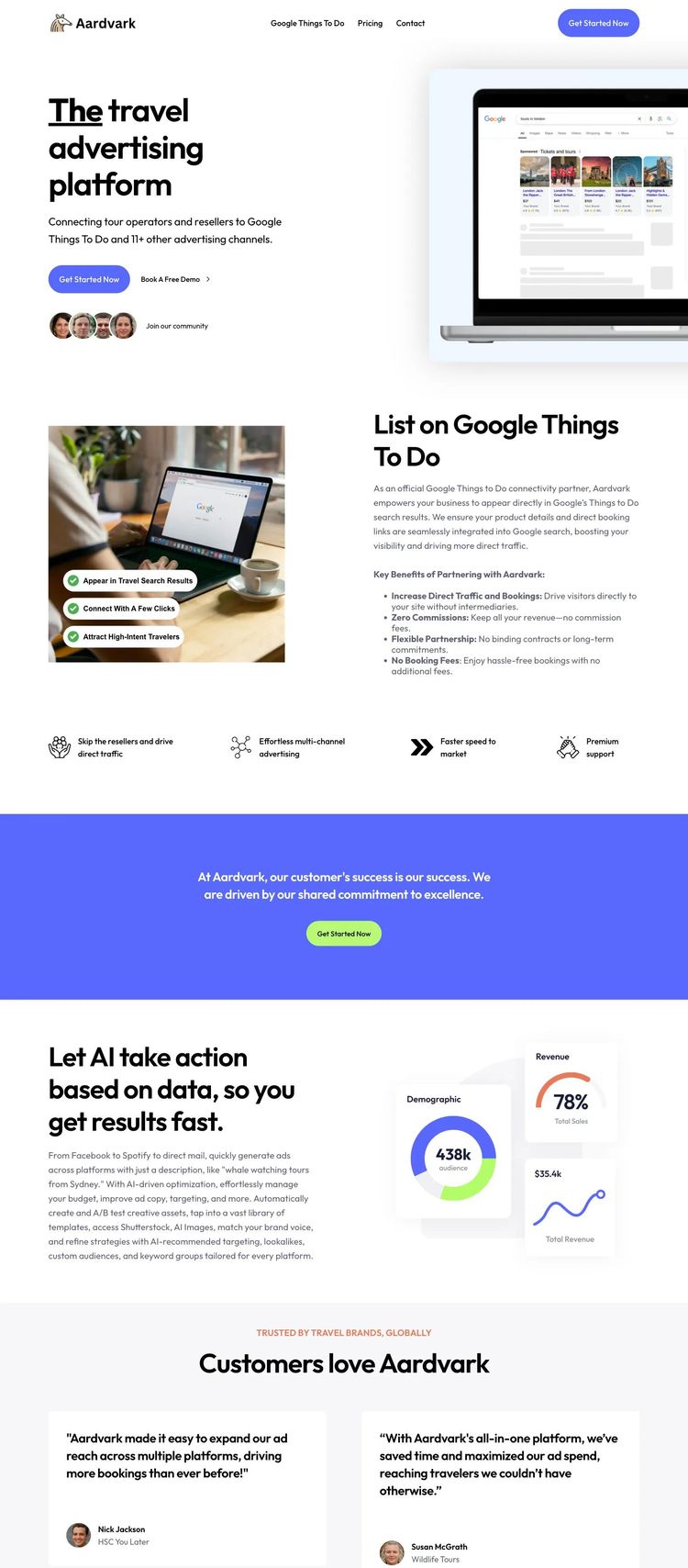 Screenshot 1 of Aardvark (Example Webstudio Website)