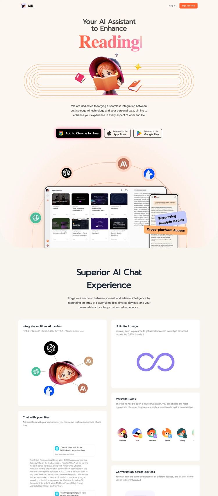 Screenshot 2 of Aili (Example Astro AI and Machine Learning Website)