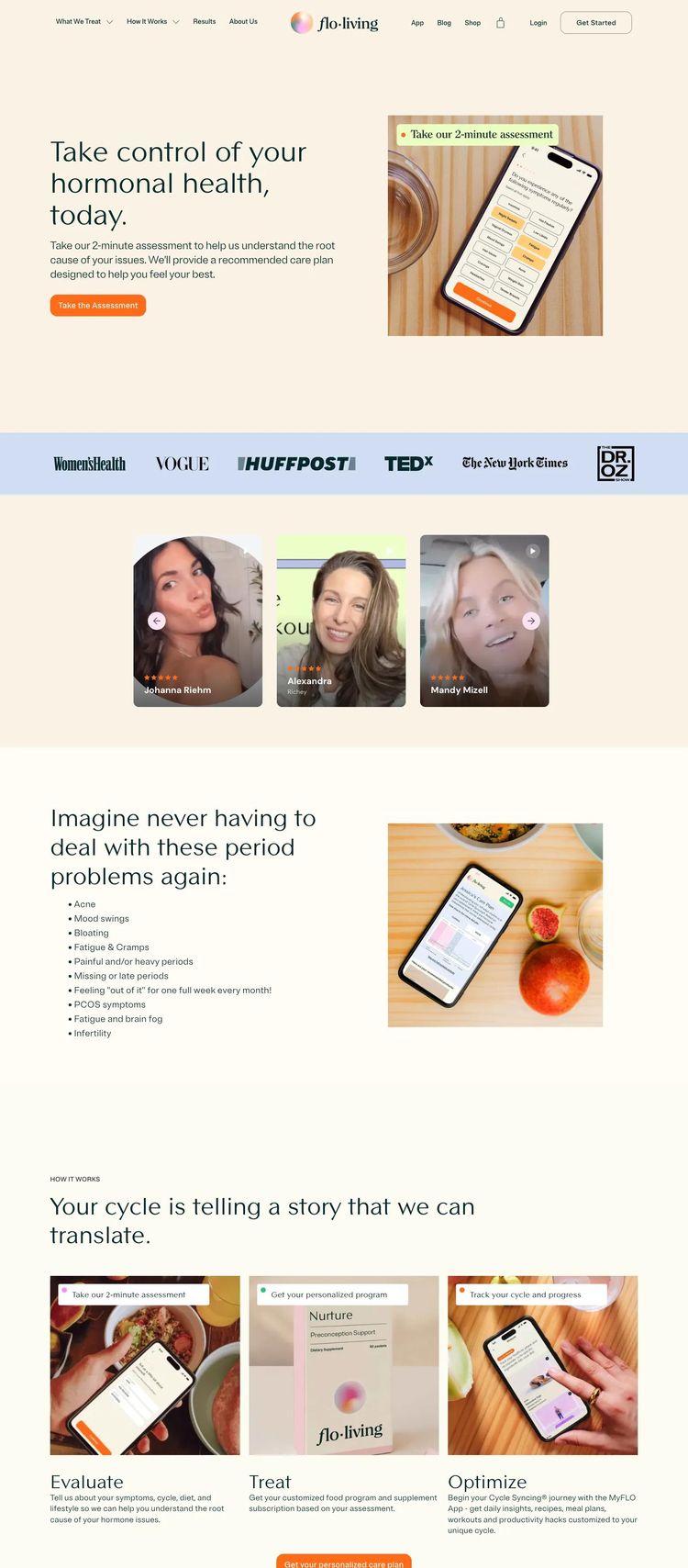 Screenshot 2 of Flo Living (Example Webflow Alternative Medicine Website)